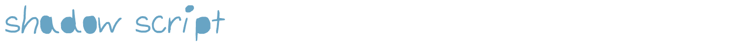 sample shadow script font
